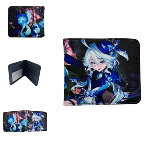 Sonsoke Furina Focalors Männer Brieftaschen Bi-Fold Brieftasche ID-Karte Kreditkarte Mehrzweck-Brieftasche für Männer und Frauen Geschenk Cosprey (Furina Focalors 3) von Sonsoke