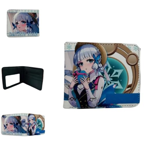 Sonsoke Furina Focalors Männer Brieftaschen Bi-Fold Brieftasche ID-Karte Kreditkarte Mehrzweck-Brieftasche für Männer und Frauen Geschenk Cosprey (Kamisato Ayaka 1) von Sonsoke