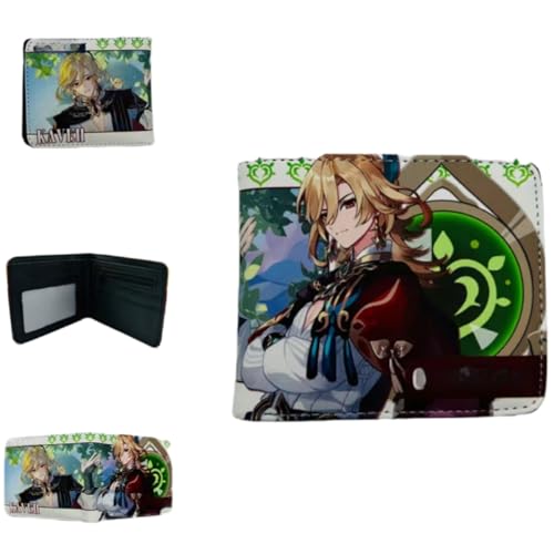 Sonsoke Furina Focalors Männer Brieftaschen Bi-Fold Brieftasche ID-Karte Kreditkarte Mehrzweck-Brieftasche für Männer und Frauen Geschenk Cosprey (Kaveh) von Sonsoke