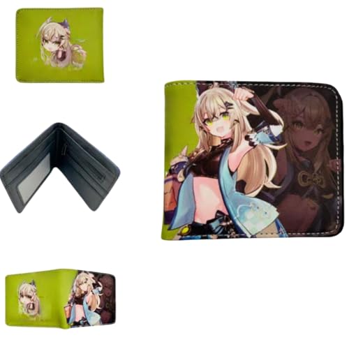 Sonsoke Furina Focalors Männer Brieftaschen Bi-Fold Brieftasche ID-Karte Kreditkarte Mehrzweck-Brieftasche für Männer und Frauen Geschenk Cosprey (Kirara 2) von Sonsoke