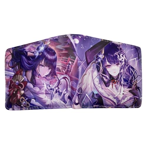 Sonsoke Furina Focalors Männer Brieftaschen Bi-Fold Brieftasche ID-Karte Kreditkarte Mehrzweck-Brieftasche für Männer und Frauen Geschenk Cosprey (Raiden Shogun) von Sonsoke