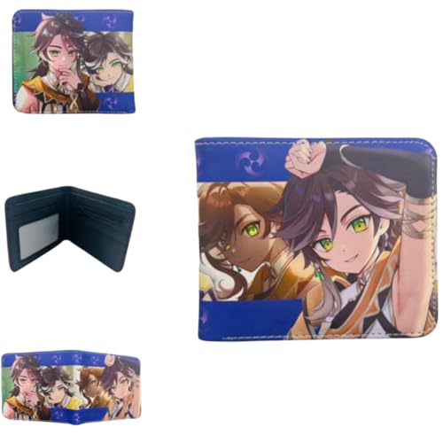 Sonsoke Furina Focalors Männer Brieftaschen Bi-Fold Brieftasche ID-Karte Kreditkarte Mehrzweck-Brieftasche für Männer und Frauen Geschenk Cosprey (Sethos) von Sonsoke