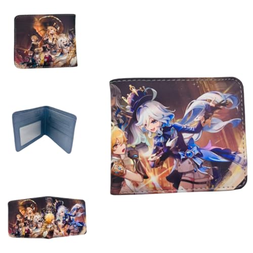 Sonsoke Furina Focalors Männer Brieftaschen Bi-Fold Brieftasche ID-Karte Kreditkarte Mehrzweck-Brieftasche für Männer und Frauen Geschenk Cosprey (Style 1) von Sonsoke