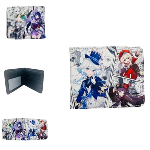 Sonsoke Furina Focalors Männer Brieftaschen Bi-Fold Brieftasche ID-Karte Kreditkarte Mehrzweck-Brieftasche für Männer und Frauen Geschenk Cosprey (Style 4) von Sonsoke