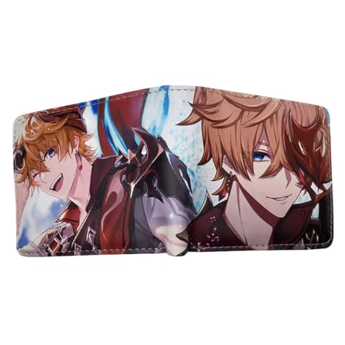 Sonsoke Furina Focalors Männer Brieftaschen Bi-Fold Brieftasche ID-Karte Kreditkarte Mehrzweck-Brieftasche für Männer und Frauen Geschenk Cosprey (Tartaglia) von Sonsoke