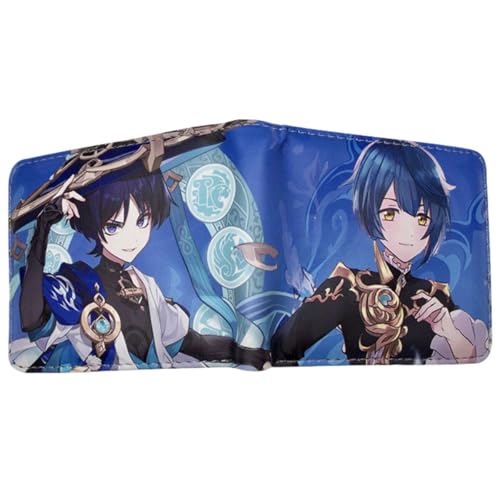 Sonsoke Furina Focalors Männer Brieftaschen Bi-Fold Brieftasche ID-Karte Kreditkarte Mehrzweck-Brieftasche für Männer und Frauen Geschenk Cosprey (Wanderer 3) von Sonsoke