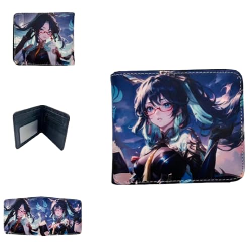 Sonsoke Furina Focalors Männer Brieftaschen Bi-Fold Brieftasche ID-Karte Kreditkarte Mehrzweck-Brieftasche für Männer und Frauen Geschenk Cosprey (Xianyun 1) von Sonsoke