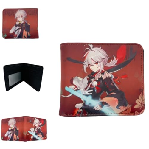 Sonsoke Furina Focalors Männer Brieftaschen Bi-Fold Brieftasche ID-Karte Kreditkarte Mehrzweck-Brieftasche für Männer und Frauen Geschenk Cosprey (kazuha) von Sonsoke