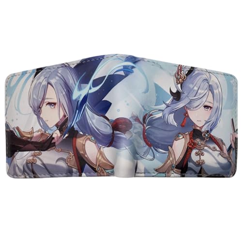 Sonsoke Furina Focalors Männer Brieftaschen Bi-Fold Brieftasche ID-Karte Kreditkarte Mehrzweck-Brieftasche für Männer und Frauen Geschenk Cosprey (shenhe) von Sonsoke