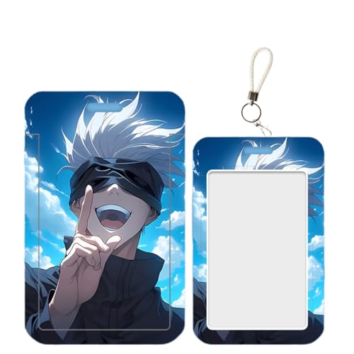 Sonsoke Geto Suguru Anime Card Holder Kartenetui 7x10 cm– Universelle Schülerausweis & ID Karte Hülle für Campus, Bus, Kreditkarte (Satoru 4) von Sonsoke
