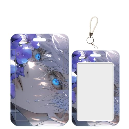 Sonsoke Geto Suguru Anime Card Holder Kartenetui 7x10 cm– Universelle Schülerausweis & ID Karte Hülle für Campus, Bus, Kreditkarte (Satoru 6) von Sonsoke