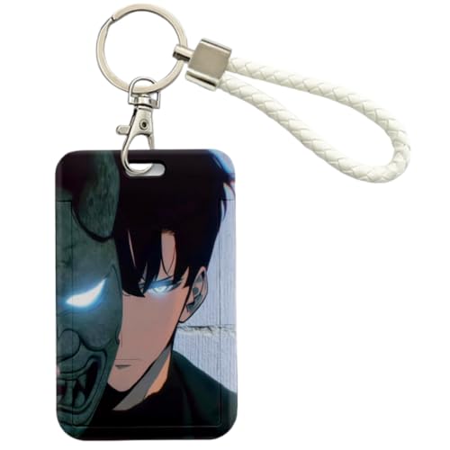 Sonsoke Jinwoo Sung Anime Card Holder Kartenetui 7x10 cm– Universelle Schülerausweis & ID Karte Hülle für Campus, Bus, Kreditkarte (Jinwoo Sung 22) von Sonsoke