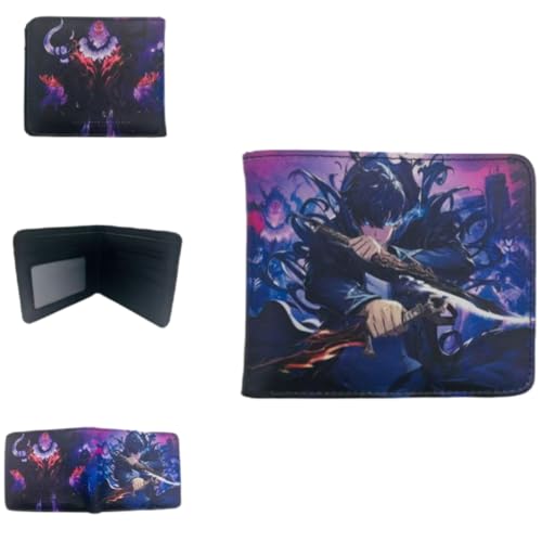 Sonsoke Jinwoo Sung Männer Brieftaschen Bi-Fold Brieftasche ID-Karte Kreditkarte Mehrzweck-Brieftasche für Männer und Frauen Geschenk Cosprey (Jinwoo Sung 21) von Sonsoke