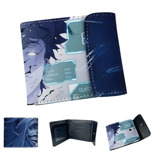 Sonsoke Jinwoo Sung Männer Brieftaschen Bi-Fold Brieftasche ID-Karte Kreditkarte Mehrzweck-Brieftasche für Männer und Frauen Geschenk Cosprey (Jinwoo Sung 4) von Sonsoke