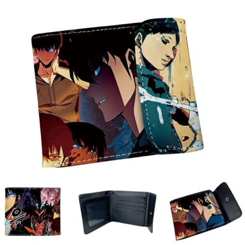 Sonsoke Jinwoo Sung Männer Brieftaschen Bi-Fold Brieftasche ID-Karte Kreditkarte Mehrzweck-Brieftasche für Männer und Frauen Geschenk Cosprey (Jinwoo Sung 8) von Sonsoke