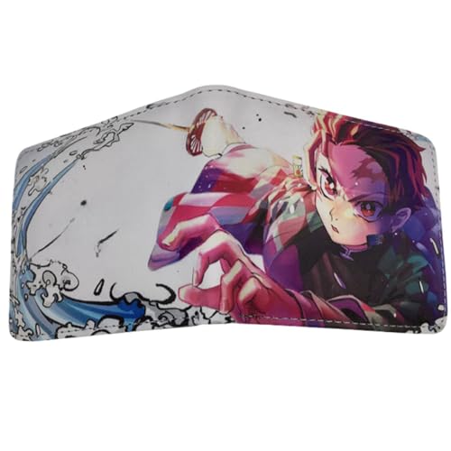 Sonsoke Kamado Tanjirou Nezuko Anime Herren Geldbörsen Bi-Fold Wallet ID Card Credit Card Multi Purpose Wallet für Männer und Frauen Geschenk Cosprey, mehrfarbig, L, Modern von Sonsoke
