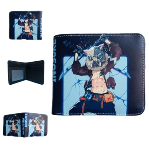 Sonsoke Kamado Tanjirou Nezuko Anime Herren Geldbörsen Bi-Fold Wallet ID Card Credit Card Multi Purpose Wallet für Männer und Frauen Geschenk Cosprey, mehrfarbig, L, Modern von Sonsoke