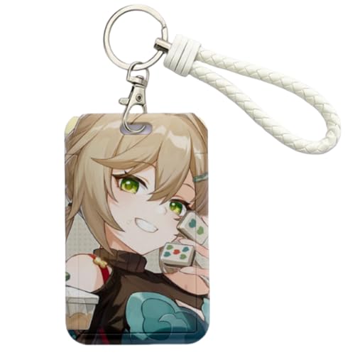 Sonsoke Phainon Sunday Anime Card Holder Kartenetui 7x10 cm– Universelle Schülerausweis & ID Karte Hülle für Campus, Bus, Kreditkarte (Qingque) von Sonsoke