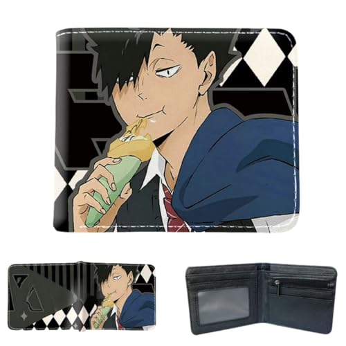 Sonsoke Tobio Kageyama Männer Brieftaschen Bi-Fold Brieftasche ID-Karte Kreditkarte Mehrzweck-Brieftasche für Männer und Frauen Geschenk Cosprey (Akaashi Keiji 2) von Sonsoke
