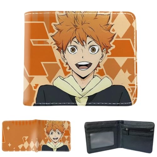Sonsoke Tobio Kageyama Männer Brieftaschen Bi-Fold Brieftasche ID-Karte Kreditkarte Mehrzweck-Brieftasche für Männer und Frauen Geschenk Cosprey (Hinata Shoyo 1) von Sonsoke