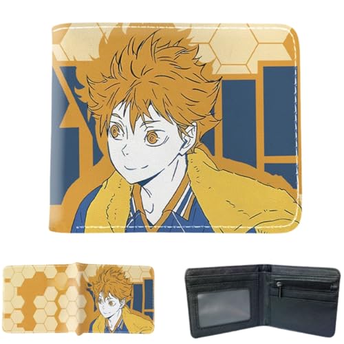 Sonsoke Tobio Kageyama Männer Brieftaschen Bi-Fold Brieftasche ID-Karte Kreditkarte Mehrzweck-Brieftasche für Männer und Frauen Geschenk Cosprey (Hinata Shoyo 11) von Sonsoke