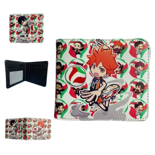 Sonsoke Tobio Kageyama Männer Brieftaschen Bi-Fold Brieftasche ID-Karte Kreditkarte Mehrzweck-Brieftasche für Männer und Frauen Geschenk Cosprey (Hinata Shoyo 12) von Sonsoke