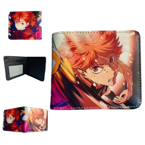 Sonsoke Tobio Kageyama Männer Brieftaschen Bi-Fold Brieftasche ID-Karte Kreditkarte Mehrzweck-Brieftasche für Männer und Frauen Geschenk Cosprey (Hinata Shoyo 13) von Sonsoke