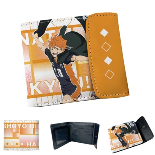 Sonsoke Tobio Kageyama Männer Brieftaschen Bi-Fold Brieftasche ID-Karte Kreditkarte Mehrzweck-Brieftasche für Männer und Frauen Geschenk Cosprey (Hinata Shoyo 3) von Sonsoke