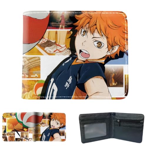 Sonsoke Tobio Kageyama Männer Brieftaschen Bi-Fold Brieftasche ID-Karte Kreditkarte Mehrzweck-Brieftasche für Männer und Frauen Geschenk Cosprey (Hinata Shoyo 4) von Sonsoke