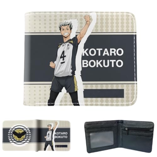 Sonsoke Tobio Kageyama Männer Brieftaschen Bi-Fold Brieftasche ID-Karte Kreditkarte Mehrzweck-Brieftasche für Männer und Frauen Geschenk Cosprey (KOTRRO BOKUTO 2) von Sonsoke