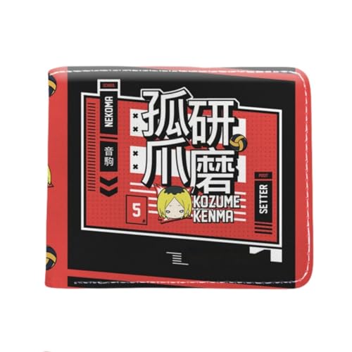 Sonsoke Tobio Kageyama Männer Brieftaschen Bi-Fold Brieftasche ID-Karte Kreditkarte Mehrzweck-Brieftasche für Männer und Frauen Geschenk Cosprey (Kozume Kenma 6) von Sonsoke