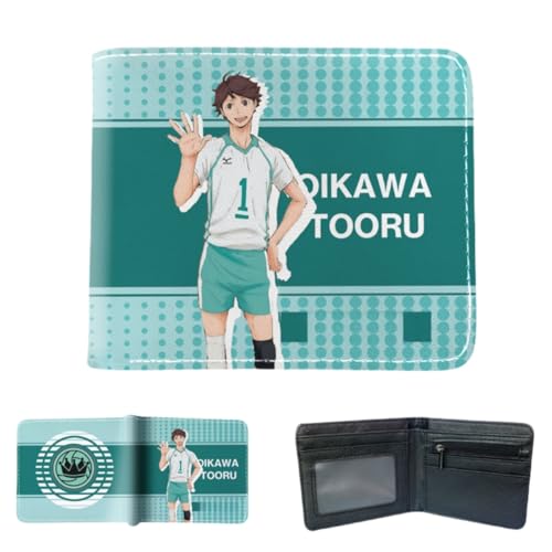 Sonsoke Tobio Kageyama Männer Brieftaschen Bi-Fold Brieftasche ID-Karte Kreditkarte Mehrzweck-Brieftasche für Männer und Frauen Geschenk Cosprey (Oikawa Tooru 2) von Sonsoke