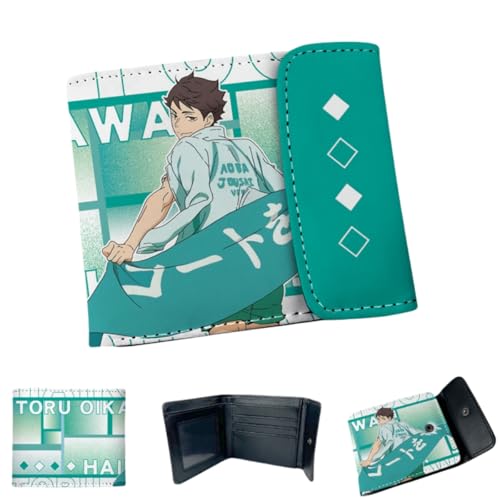 Sonsoke Tobio Kageyama Männer Brieftaschen Bi-Fold Brieftasche ID-Karte Kreditkarte Mehrzweck-Brieftasche für Männer und Frauen Geschenk Cosprey (Oikawa Tooru 3) von Sonsoke