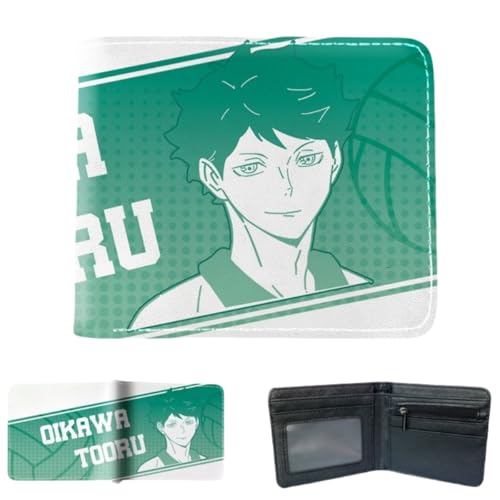Sonsoke Tobio Kageyama Männer Brieftaschen Bi-Fold Brieftasche ID-Karte Kreditkarte Mehrzweck-Brieftasche für Männer und Frauen Geschenk Cosprey (Oikawa Tooru 4) von Sonsoke