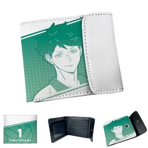 Sonsoke Tobio Kageyama Männer Brieftaschen Bi-Fold Brieftasche ID-Karte Kreditkarte Mehrzweck-Brieftasche für Männer und Frauen Geschenk Cosprey (Oikawa Tooru 6) von Sonsoke