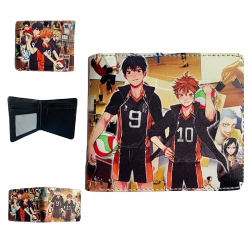 Sonsoke Tobio Kageyama Männer Brieftaschen Bi-Fold Brieftasche ID-Karte Kreditkarte Mehrzweck-Brieftasche für Männer und Frauen Geschenk Cosprey (Shoyo&Kageyama 1) von Sonsoke