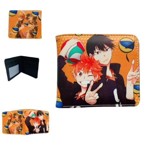 Sonsoke Tobio Kageyama Männer Brieftaschen Bi-Fold Brieftasche ID-Karte Kreditkarte Mehrzweck-Brieftasche für Männer und Frauen Geschenk Cosprey (Shoyo&Kageyama 2) von Sonsoke