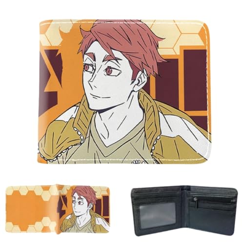 Sonsoke Tobio Kageyama Männer Brieftaschen Bi-Fold Brieftasche ID-Karte Kreditkarte Mehrzweck-Brieftasche für Männer und Frauen Geschenk Cosprey (Tendo Satori 2) von Sonsoke