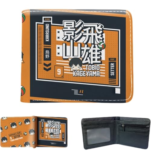 Sonsoke Tobio Kageyama Männer Brieftaschen Bi-Fold Brieftasche ID-Karte Kreditkarte Mehrzweck-Brieftasche für Männer und Frauen Geschenk Cosprey (Tobio Kageyama 2) von Sonsoke