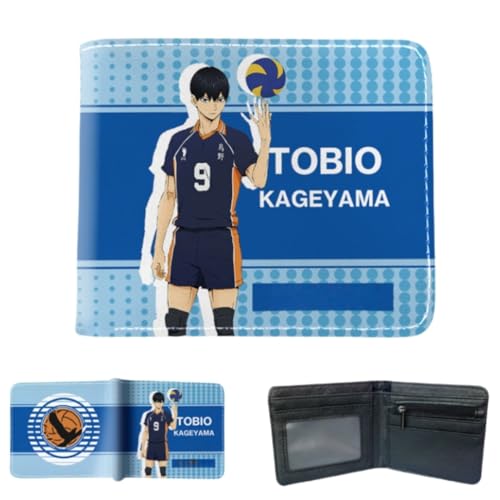 Sonsoke Tobio Kageyama Männer Brieftaschen Bi-Fold Brieftasche ID-Karte Kreditkarte Mehrzweck-Brieftasche für Männer und Frauen Geschenk Cosprey (Tobio Kageyama 4) von Sonsoke