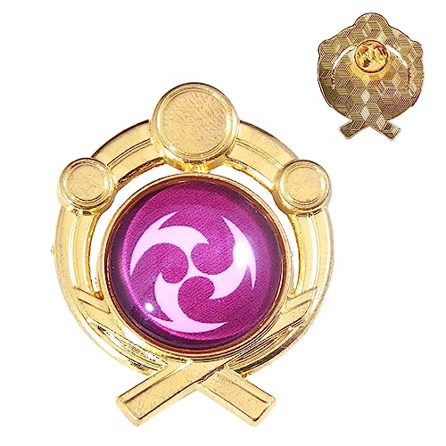 Sonsoke Vision Brosche Pins Inazuma Anstecknadel Abzeichen Merch Breastpin Pin Rucksack Zubehör Dekor Cosplay Geschenk (Elektro) von Sonsoke