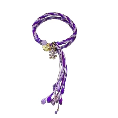 Sonsoke Wanderer Anime-Stil Handgewebte Armbänder - Bunte Faden-Armbänder für Fans, Spiel-inspirierte Geflochtene Freundschaftsbänder (Raiden Shogun) von Sonsoke
