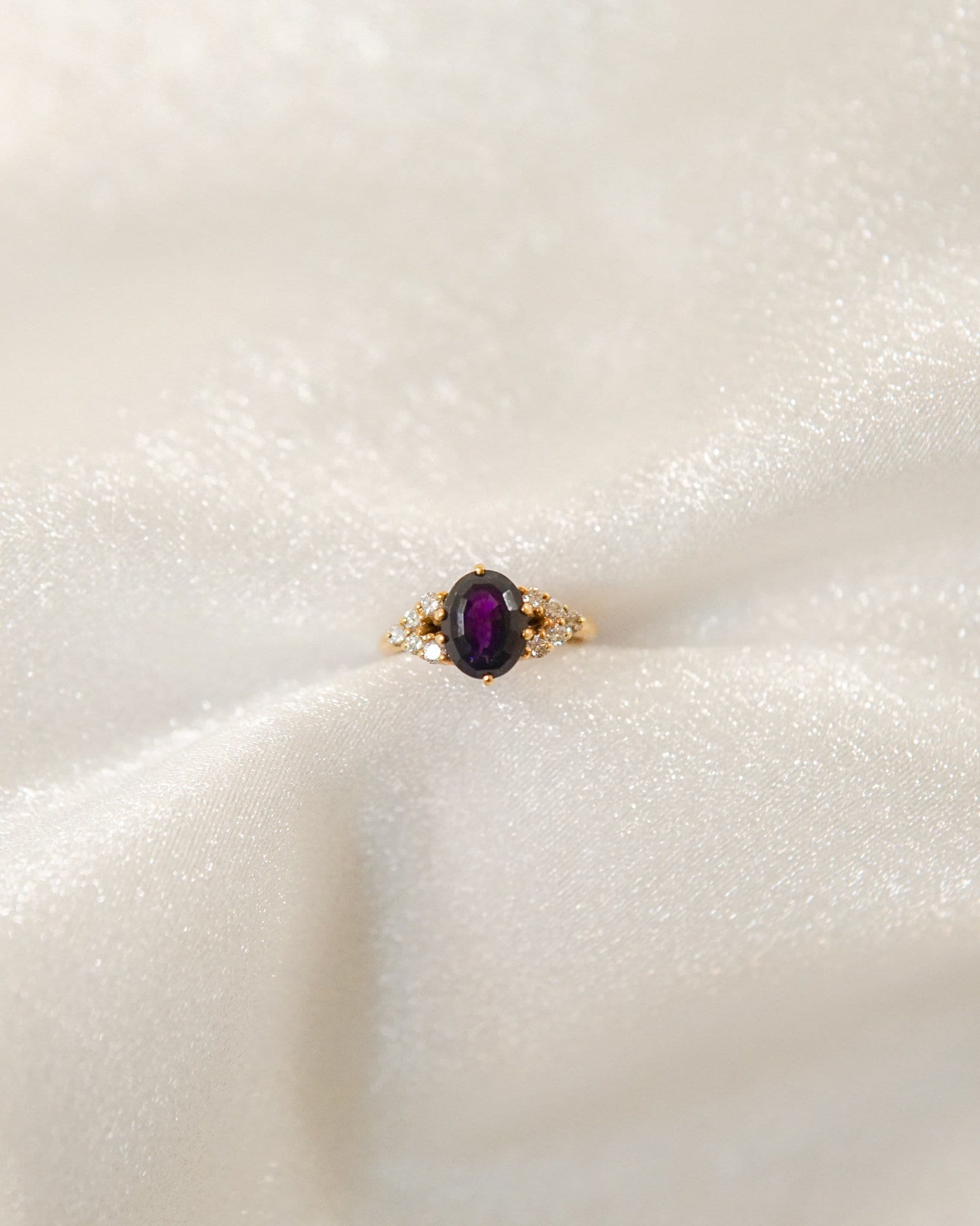 Nachlass Amethyst Diamant Ring von SonterLorrey