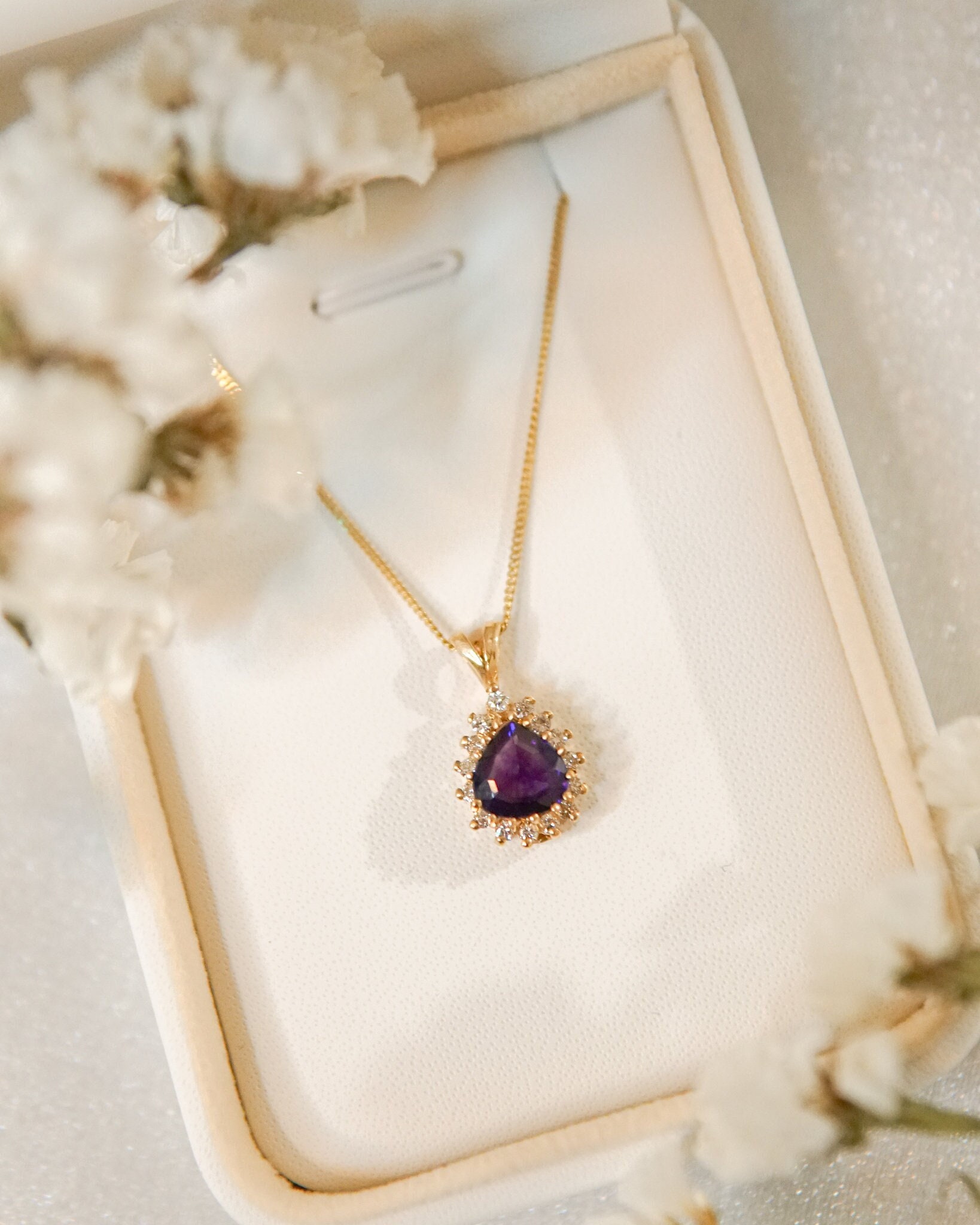 Vintage Amethyst Und Diamant Anhänger von SonterLorrey