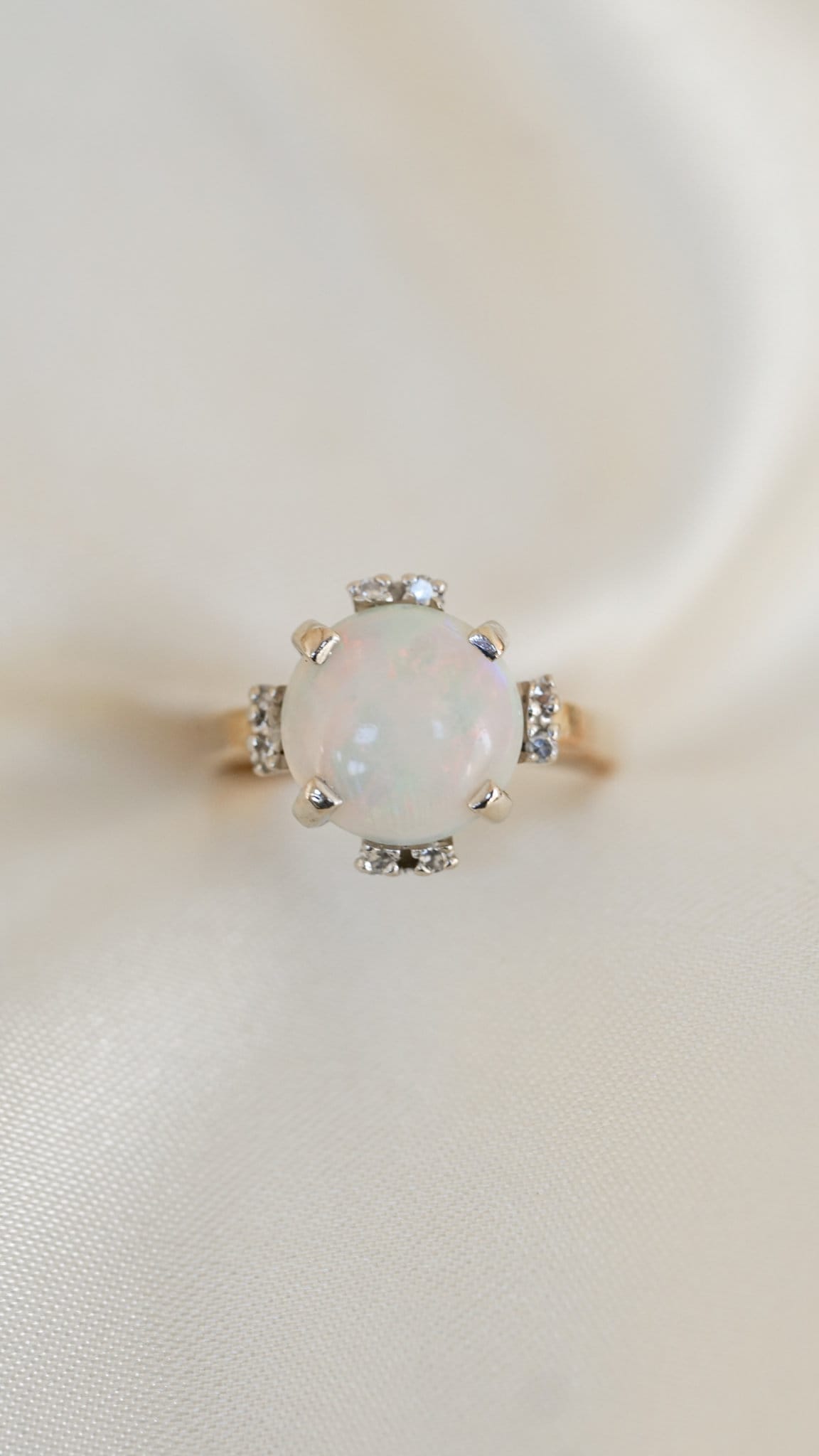 Vintage Opal Kompass Diamant Ring von SonterLorrey