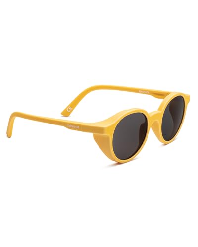 SooNice Sunnies Flexible Sonnenbrille Kinder 3-9 Jahre Golden Yellow - Extra Leicht - 100% UV Schutz & BPA-frei - Inkl. Band - Hergestellt in Italien von SooNice Sunnies