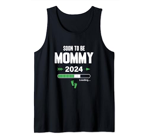 Soon To Be Mommy Loading 2024 Werdende Mutter Baby Geburt Tank Top von Soon To Be Dad Mom Papa Mama Designs