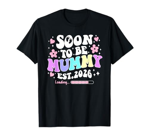 Mummy To Be Loading Please Wait wird zu Mama befördert T-Shirt von Soon To Be Mummy Loading est. 2026