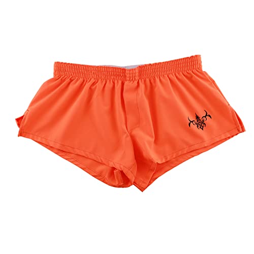 SoonerQuicker Badehose Herren Kurz Eng Badehose Herren Trunk Neongelb Badehose Herren Orange Neon Badehose Herren Weiß Sexy Schwimmhose Herren Kurz Badeshorts für Herren Schnelltrocknend von SoonerQuicker