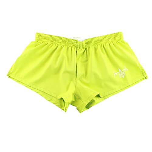 SoonerQuicker Badehose Herren Kurz Eng Badehose Herren Trunk Neongelb Badehose Herren Orange Neon Badehose Herren Weiß Sexy Schwimmhose Herren Kurz Badeshorts für Herren Schnelltrocknend von SoonerQuicker